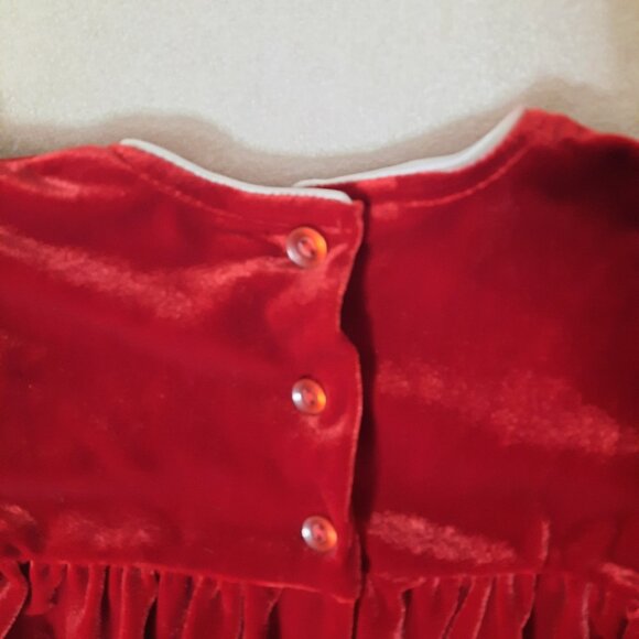 Youngland VTG Baby Red Velvet Jumper Christmas Romper Holiday Girls 6-9 months - Picture 5 of 10